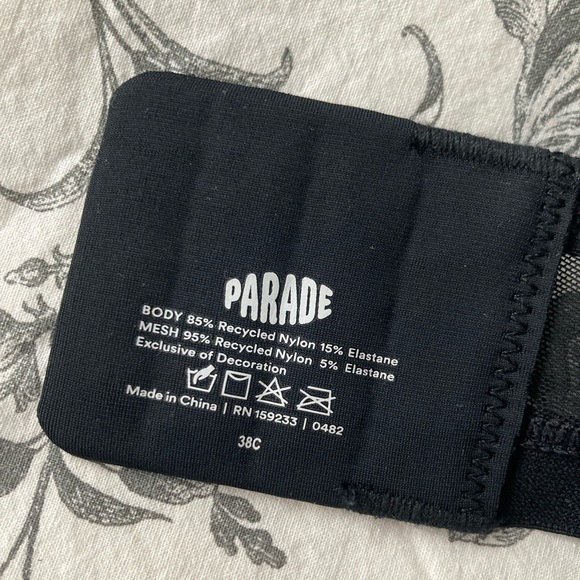 PARADE Black T Shirt Dream Triangle Mesh Bra NEW NEVER WORN ✨ 50% OFF BUNDLES ✨ - Picture 6 of 6